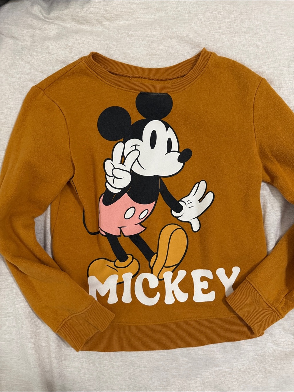 jumping beans Mustard Yellow Mickey Graphic Sweatshirt
